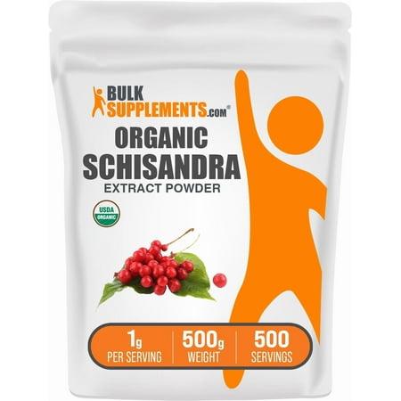 BulkSupplements Organic Schisandra Extract Powder - 1g per Serving - 500 Grams (1.1 lbs) - 500 Servings