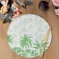 thumbnail image 3 of Palm Trees Round 15 Inch Placemats Set of 4, Green Tropical Plants Summer Forest Scenery HeatResistant Non Slip Place Mats for Dining Table, Wipeable Braided Kitchen Table Mats for Housewarming, 3 of 9
