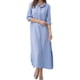 thumbnail image 2 of Vestido largo de fiesta para mujer Vestidos largos holgados de fiesta Kaftan sólido Vestido largo suelto de algodón Loungewear, 2 of 4