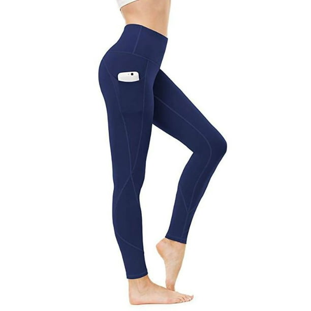 AMaVo - Avamo Solid Color Sports Compression Pants with Pockets for Women Running Training
