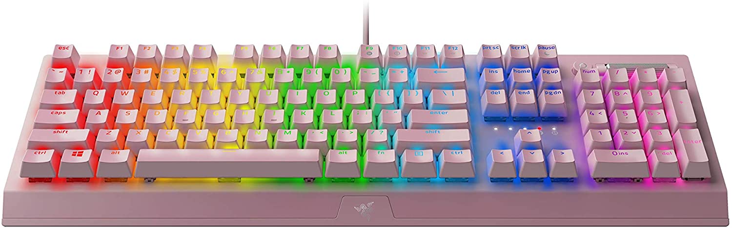 Razer BlackWidow V3 Mechanical Gaming Keyboard: Green Mechanical Switches Tactile ＆ Clicky Chroma RGB Lighting Compact Form Factor Programmab