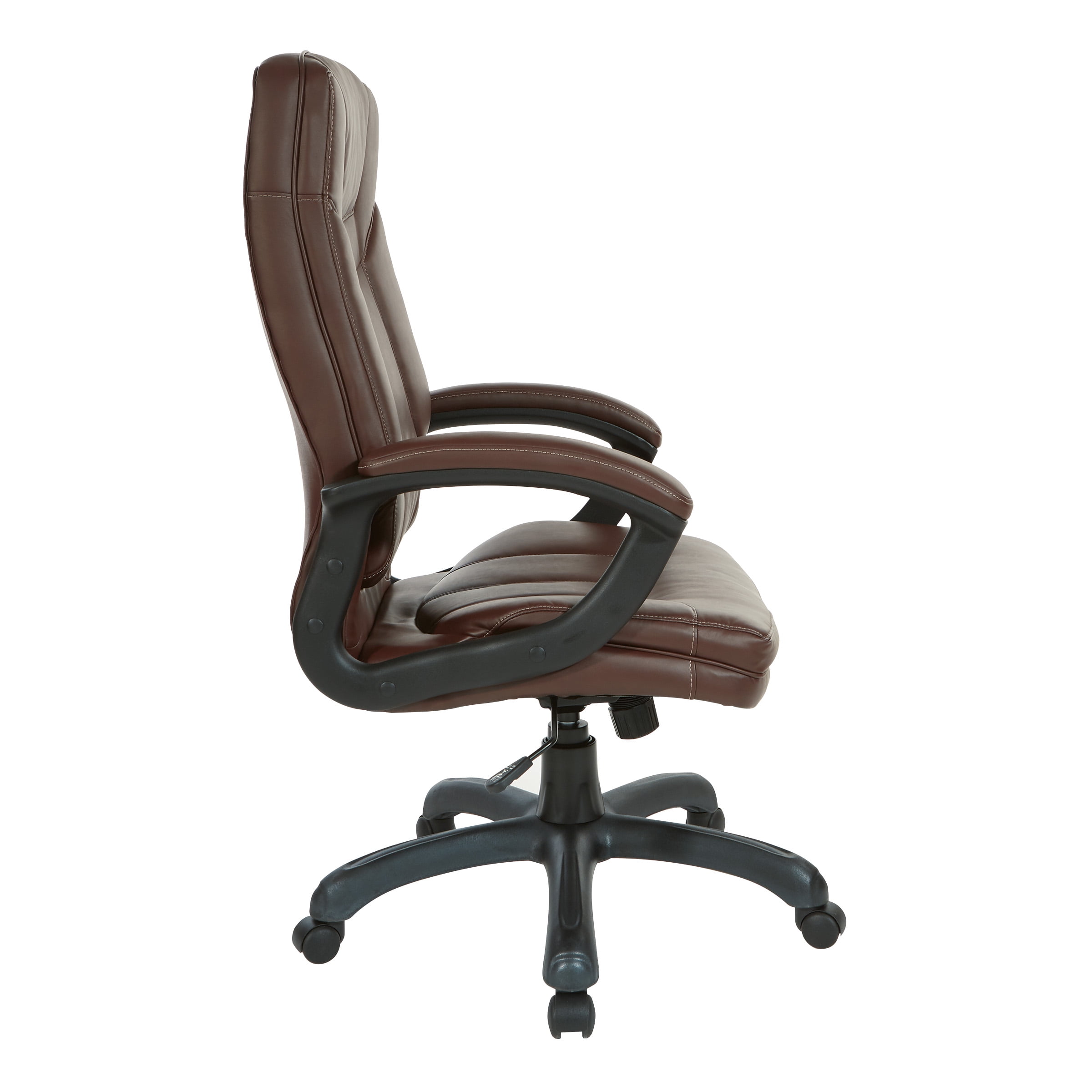 Office Star Products Chocolate  Executive Faux Leather High  