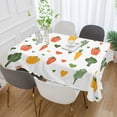 thumbnail image 2 of Yayeee Tablecloths 54" x 54" Rectangle Wrinkle Resistant Party Table Cover, Green Cute Vegetables, 2 of 8