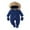 Navy, variant on Paiwinds Baby Boys Girls Thermal Fleece-Lined Hooded Romper Jumpsuit 6-24 Months Winter Warm Thick Outdoor Playwear Infant Toddler Coverall