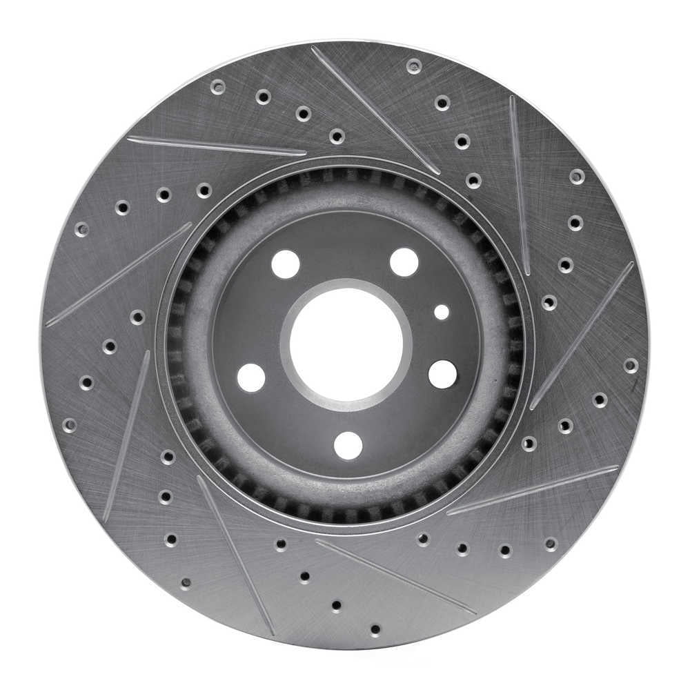 Dynamic Friction Company 631-46027L DFC Brake Rotor - Drilled And Slotted - Silver