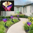 Clearance! Fenull Solar Lights Outdoor Decorative Flower Garden Lights Decor Glass Petal Metal