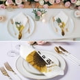 thumbnail image 2 of Cloth Napkins Set of 8 - 20x20 Inches, Yellow Sunflower Washable Reusable Table Napkins, Floral Rustic White Quotes Soft & Absortbent Dining Napkin for Party Wedding Hotel Restaurant, 2 of 8