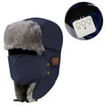 thumbnail image 2 of Soft Plush Thick Ushanka Hat  For Bluetooth Music Outdoor Winter Hats With Ear Flaps, 2 of 5