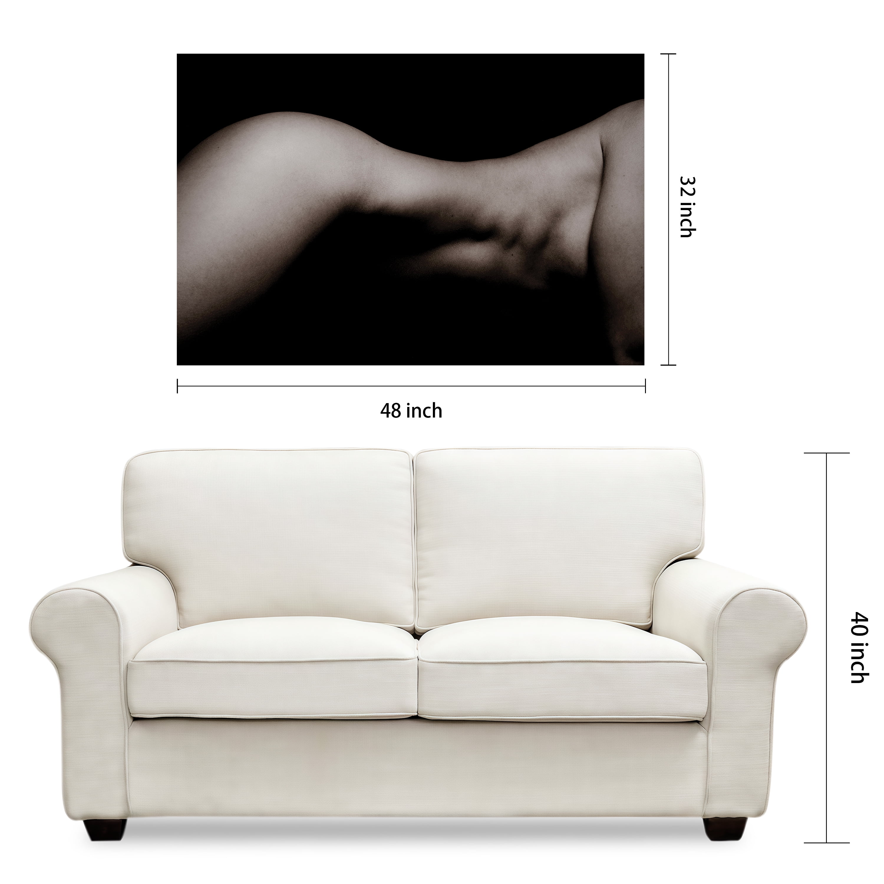Empire Art Direct Queen Frameless Free Floating Tempered Glass Panel Graphic Wall Art, 32" x 48" x 0.2", Ready to Hang
