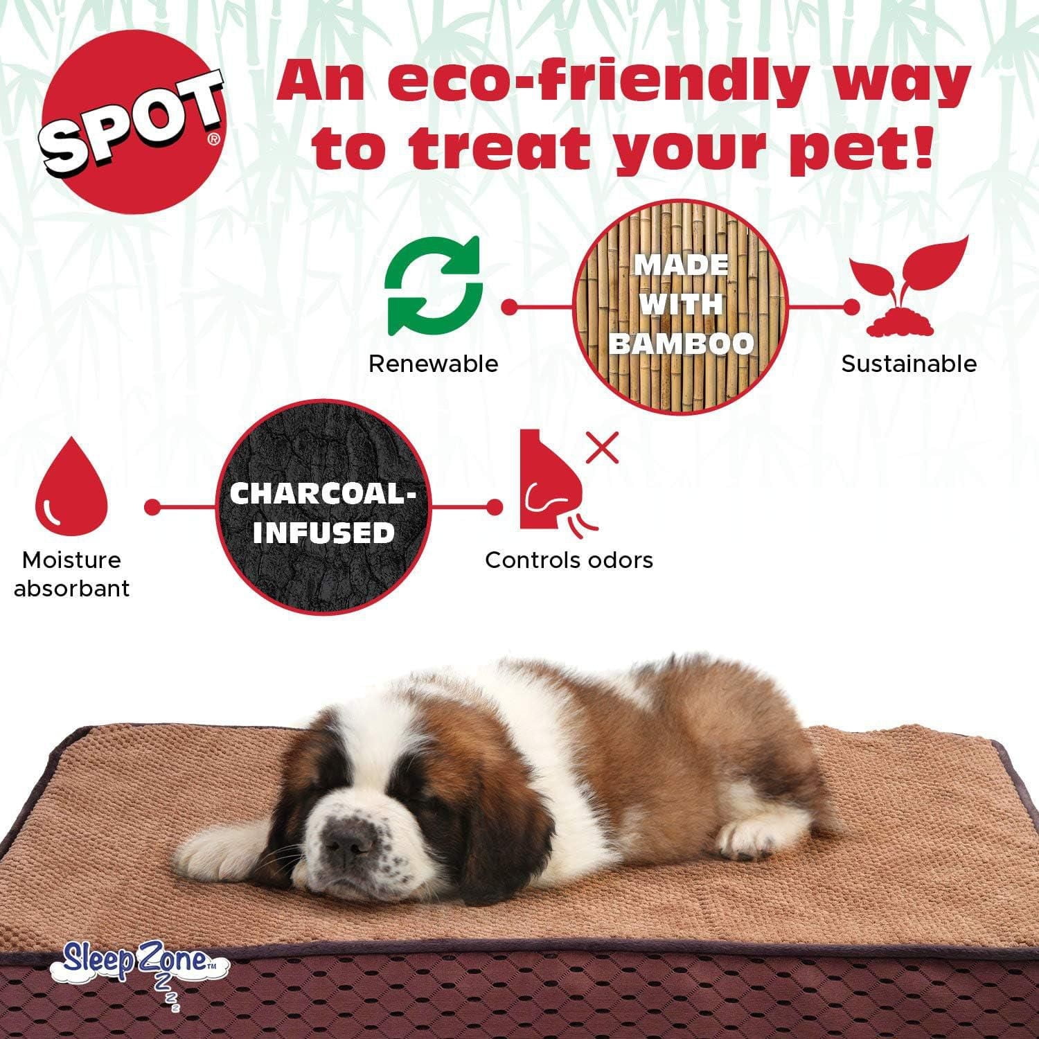 Ethical Sleep Zone Lit pour Chien en Bambou - Plusieurs Tailles Disponibles