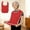 Red #4, variant on Adult Waterproof & Stain Resistant Feeding Bib with Adjustable Straps | Large 29.5x17.7 Inch Dining Bib for Elderly Care & Rehabilitation | Reusable Meal Assistance Bib for Seniors & Adults