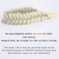 thumbnail image 2 of DIGUAN Messy Wide 2 Strands Synthetic Hair Braided Headband Classic Chunky Plaited Braids Elastic Stretch Hairpiece Women Girl Beauty Boho accessory, 62g/2.1 oz (Light Ash Blonde), 2 of 4