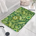 thumbnail image 3 of Green Pioneer Flower and Paisley Flannel Non Slip Door Rugs,Washable Door Mats Indoor,Decorative Door Mats,Dirt-Resistant and Absorbent Doormat for Entrance,Bedroom,Kitchen,Bathroom,31.5"x17", 3 of 4