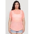 thumbnail image 2 of Womens Plus Size Mesh Crew Neck Tunic Top, 2 of 5