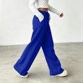 thumbnail image 6 of LUVDA Soft Ribbed Knit Relaxed Fit Pants for Women Fall Winter Gentle Casual Comfort, 6 of 8