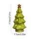 thumbnail image 3 of Adorno navideño de cerámica | Decoración navideña en miniatura | Acabado verde brillante | Decoración de escritorio y mesa | Regalo navideño con tarjeta de felicitación, 3 of 5