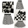 thumbnail image 3 of HLSOHJP Women's Flared Checkerboard Mini Skirt Girls High Wasited Sweat Plaid Checkered Short Pleated Swing Skirts, 3 of 4