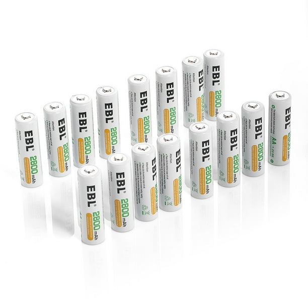 Ebl 16 Pack 2800mah 1 2v Aa Battery Ni Mh Rechargeable Batteries For Rc Toys Game Controllers Walmart Com Walmart Com