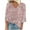 Pink, variant on Womens 3/4 Sleeve Tops CasualV Neck Going Out Tunic Tops Trendy Graphic T Shirts Loose Blouses