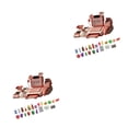 thumbnail image 1 of Bewildely Simulation Kids Supermarket Cash Register Playset Item Store Grocery 2piezas Naranja, 1 of 1
