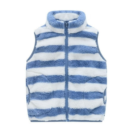 

Fancifize Toddler Kids Boys Girls Polar Fleece Vest Fall Winter Warm Sherpa Waistcoat Cute Stand Collar Sleeveless Jackets Outerwear 18M-7Y