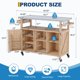 thumbnail image 4 of Garvee carrito para asador con cubierta de acero inoxidable, gabinete de almacenamiento, portaespecias, toallero y ruedas, ideal para BBQ y cocina exterior, 4 of 7