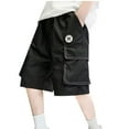 thumbnail image 3 of Bovxnpu Summer Toddler Boys Girls Shorts, Kids Casual Shorts, Boys And Girls Casual Five-point Medium-length Loose Work Shorts 5-6 Years, 3 of 4