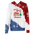 thumbnail image 4 of Moda mujer cuello redondo manga larga otoño camiseta Navidad impresión blusa con capucha Tops Fridja  fksj4526, 4 of 4