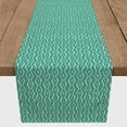 thumbnail image 3 of Creative Products Hand Drawn Aztec Squiggle Teal 16x90 Poly Twill Table Runner, 3 of 3