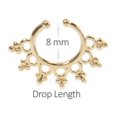 thumbnail image 1 of Septum Hanger Jewelry with Filigree Design Made of Surgical Steel, 1 of 11