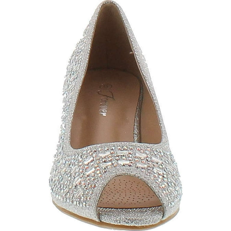 とみーっ forever Link Women's Shoes Low Wedge Heel Peep Toe, Medium