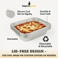 thumbnail image 4 of Impresserve Aluminum Foil Steam Table, Half Size Deep, 9x13 Pans (30 Pack), 4 of 10
