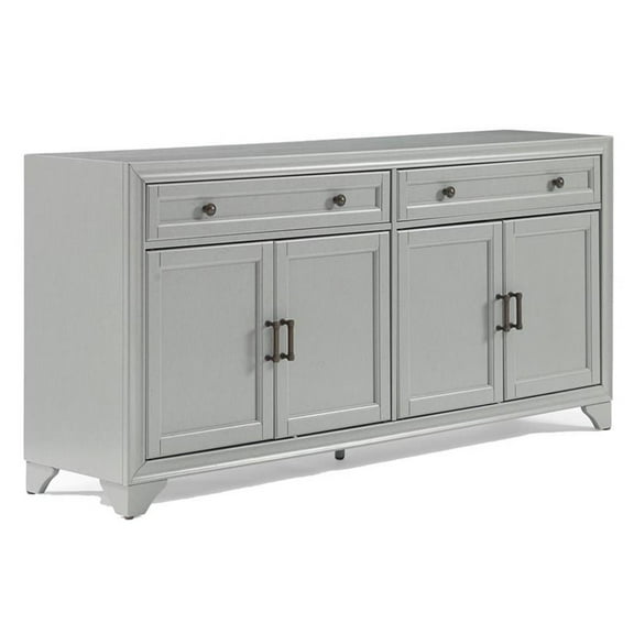 Pemberly Row Contemporary MDF Wood Sideboard in Distressed Gray
