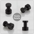 thumbnail image 4 of Gancho de pared, gancho para toallas para baño, cocina, puerta, armario y vestidor, 5 paquetes, latón (negro), 4 of 5