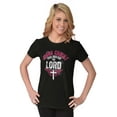 thumbnail image 4 of Jesus Christ Our Savior Christian Womens Slim Fit Graphic Tee Brisco Brands S, 4 of 5