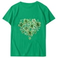 thumbnail image 4 of Otvok Womens T-Shirt Casual Round Neck Short-Sleeve St. Patrick'S Day Print Tops, 4 of 6