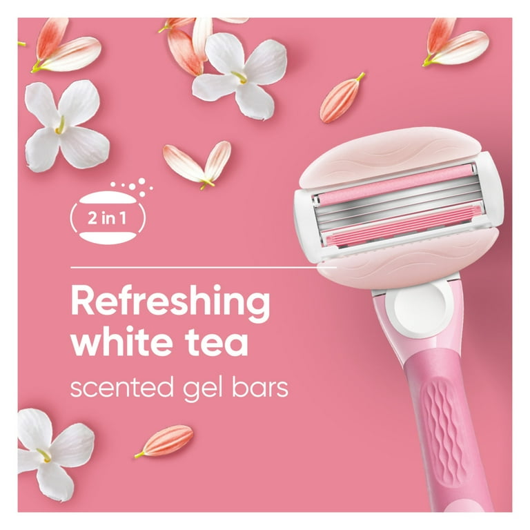 Venus ComfortGlide3 White Tea Razor for Women, 3 blades, Manual