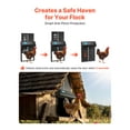 thumbnail image 4 of VEVOR Automatic Chicken Coop Door, Battery Powered Chicken Coop Door with Timer & Manual Setting, Anti-Pinch Security, Durable Aluminum Alloy, Auto Chick Run Gate Opener with Waterproof Sealing,Black, 4 of 9
