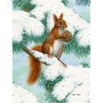 thumbnail image 1 of Red Squirrel With Pine Cone Flag Garden Size, 1 of 1