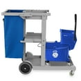 thumbnail image 2 of Dryser Commercial Janitorial Cleaning Cart & Mop Bucket with Side Press Wringer, 26 Qt. Blue, 2 of 7