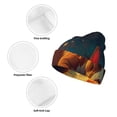 thumbnail image 3 of Kdxio Colorful Starry Sky Sleep Dog Winter Beanie for Men Women Beanie Knit Hat Cuffed Cap Beanie Knit Chunky Snow Cap, 3 of 6