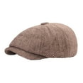 thumbnail image 3 of yuksok Hat British Fashion Cap Winter Male Warm Spring Newsboy Cap Khaki, 3 of 9