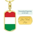 thumbnail image 3 of Hungary Flag Keychain Dog Tag Stainless Steel or 18k Gold, 3 of 16