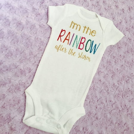 Summer Baby Unisex Short Sleeves Rainbow Letters Printing Triangle Summer Baby Unisex Short Sleeves Rainbow Letters Printing Triangle