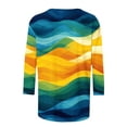 thumbnail image 4 of Fznquz 2025 3/4 Length Sleeve Womens Tops Graphic Cute Blouse Fall Casual Shirts,M, 4 of 5