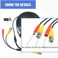 thumbnail image 6 of FITE ON 100ft Black BNC Video Power Cable Cord Replacement for Night Owl C-841-A10 1080P HD BNC systems, 6 of 6