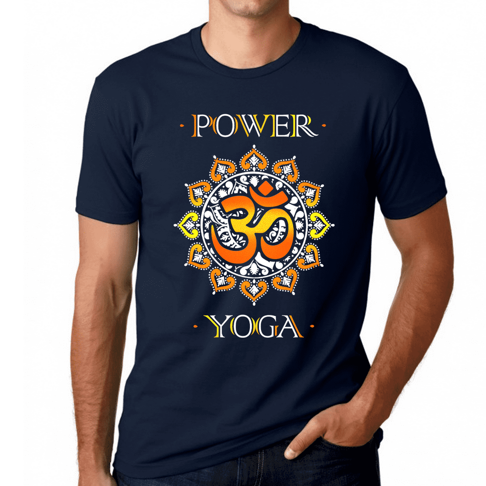 Fire Fit Designs Premium Mens Power Yoga Shirts for Men Vintage OM