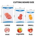 thumbnail image 3 of DSstyles Extra Large Cutting Board, Chopping Boards With Juice Grooves and Easy Grip TPR Handle, BPA Free, PP Plastic Cutting Board Set of 3, Dishwasher Safe, 3 of 8