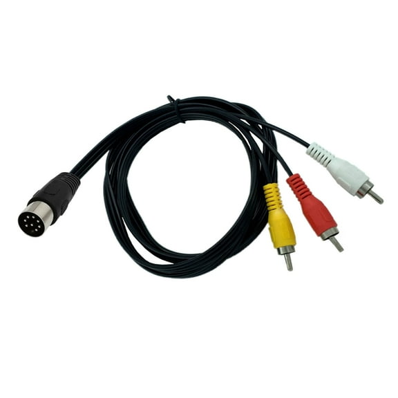 Din 8Pin to 3RCA Cable DIN 8Pin Male to 3RCA Music Adapter Cable for Connecting Vintages Devices to Modern Systems