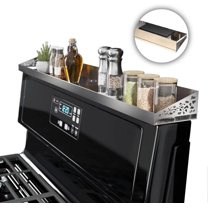 30" Magnetic Stove Top Shelf – Stainless Steel Spice Rack and Seasoning Organizer – Kitchen Shelf for Back of Stove – Over Stove Rack and Storage Organizer